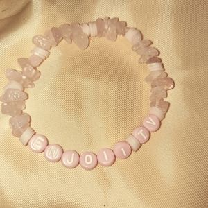 "Enjoii TV" Rose Quartz crystal bracelet